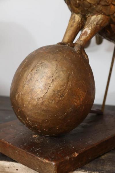 Early Giltwood Bookstand Carved as Dove