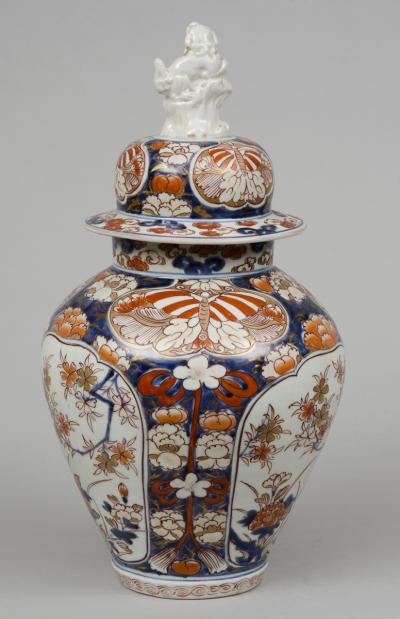 Early Japanese Imari Vase and Lid Circa 1720