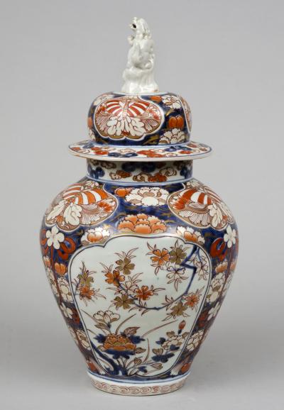 Early Japanese Imari Vase and Lid Circa 1720