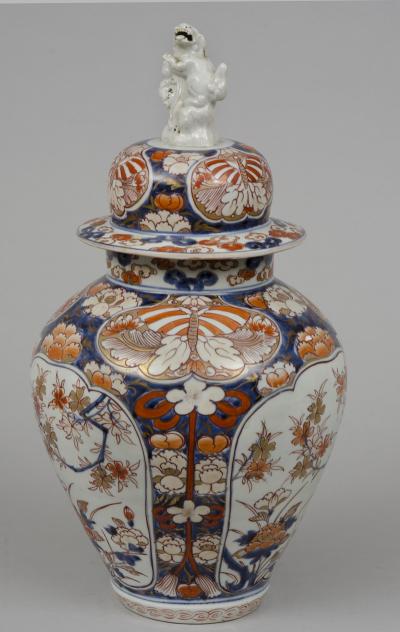 Early Japanese Imari Vase and Lid Circa 1720