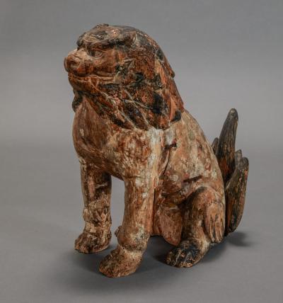 Early Japanese Sculpture of Koma Inu Korean Dog
