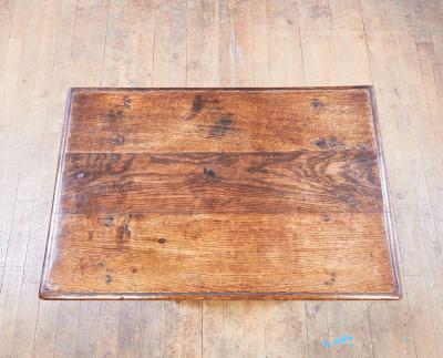 Early Oak Stretcher Base Table