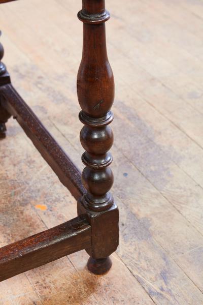 Early Oak Stretcher Base Table