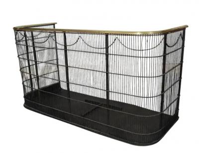 Early Victorian Brass And Wrought Iron Fireplace Screen