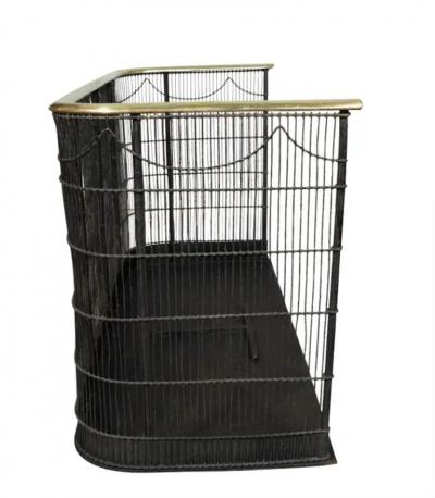 Early Victorian Brass And Wrought Iron Fireplace Screen