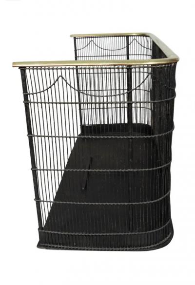 Early Victorian Brass And Wrought Iron Fireplace Screen