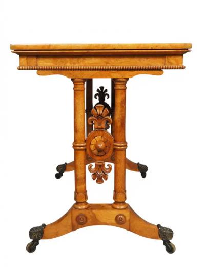 Early Victorian Burr Elm Writing Table