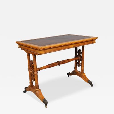 Early Victorian Burr Elm Writing Table