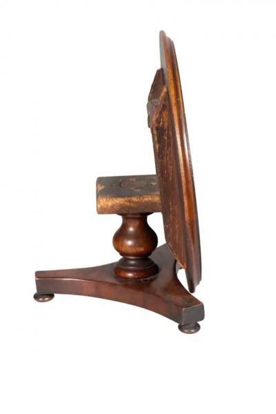 Early Victorian Mahogany Candle Riser In The Form Of A Games Table