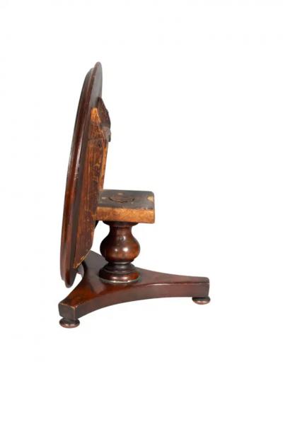 Early Victorian Mahogany Candle Riser In The Form Of A Games Table