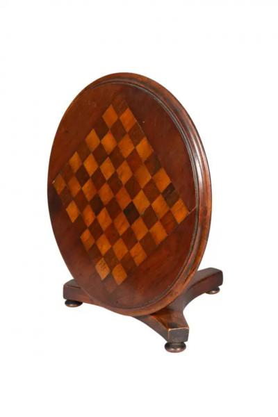 Early Victorian Mahogany Candle Riser In The Form Of A Games Table
