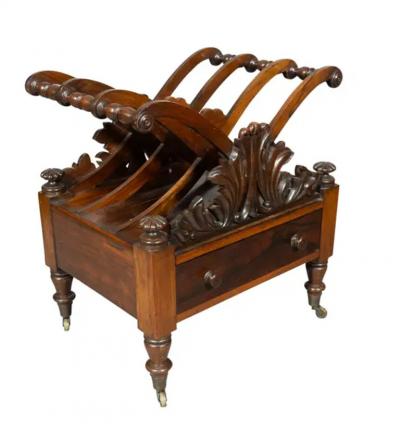 Early Victorian Rosewood Canterbury