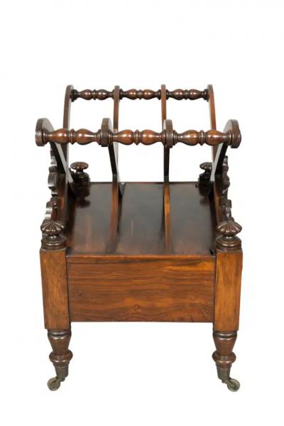 Early Victorian Rosewood Canterbury