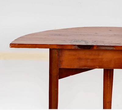 Early to Mid 19th c Shaker Attributed Demi Lune Table