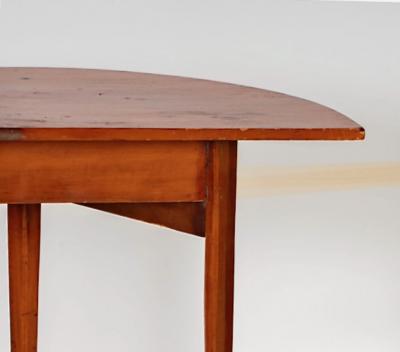 Early to Mid 19th c Shaker Attributed Demi Lune Table