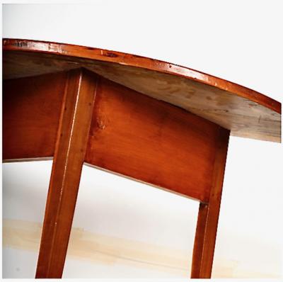 Early to Mid 19th c Shaker Attributed Demi Lune Table