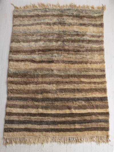 Earth Tone Stripe Moroccan Wool Rug
