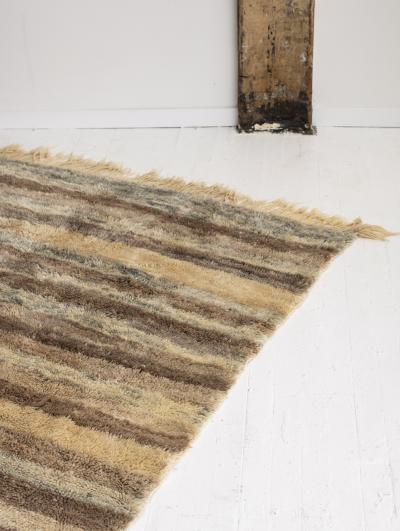 Earth Tone Stripe Moroccan Wool Rug