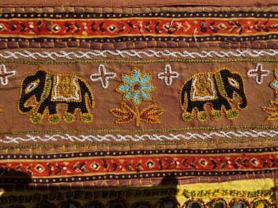 East Indian Batik Tapestry 42 x 42 