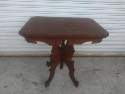Eastlake Pedestal Base Side Table
