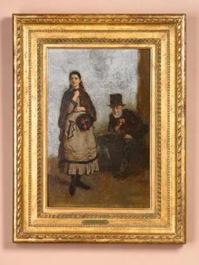 Eastman Johnson THE REPRIMAND by EASTMAN JOHNSON 1824 1906 N A 