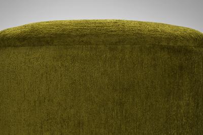 Easy Chair with Angled Beech Legs and Deep Green Upholstery Europe 1940s