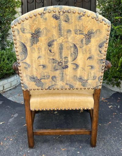 Ebanista 18th C Style Spanish Colonial Throne Arm Chair