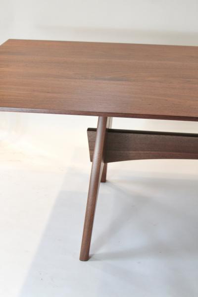 Eben Blaney Large Farmhouse Modern Dining Table in Walnut