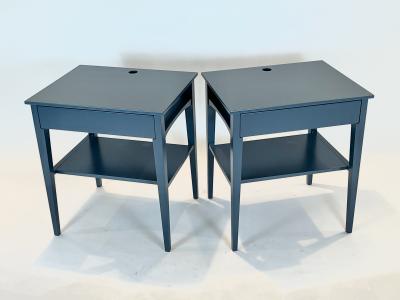 Eben Blaney Niti Night Stands in Custom Blue Lacquer