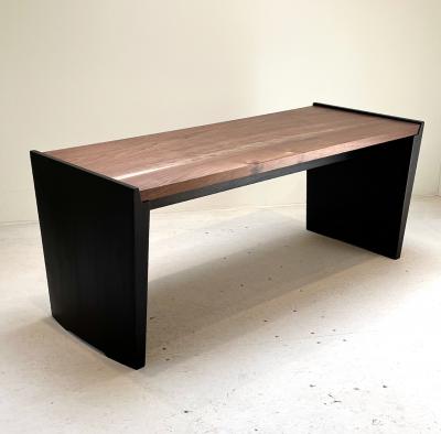 Eben Blaney Parenthetical Bench in Walnut and Mahogany