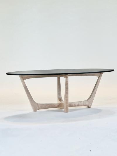 Eben Blaney Townsend Coffee Table in Tiger Maple and Black