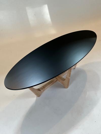 Eben Blaney Townsend Coffee Table in Tiger Maple and Black