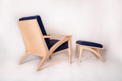 Eben Blaney Wise Lounge Chair and Ottoman