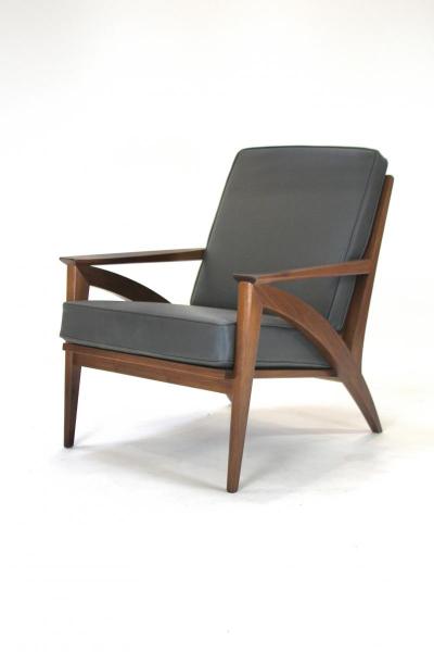 Eben Blaney Wise Lounge Chair and Ottoman in Walnut