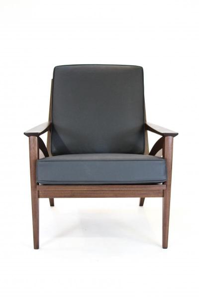 Eben Blaney Wise Lounge Chair and Ottoman in Walnut