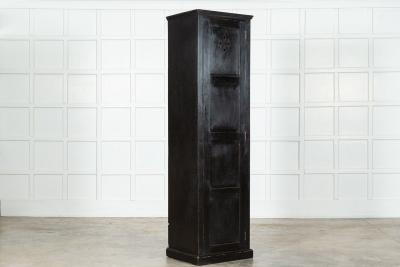 Ebonised English Pine Locker Cabinet
