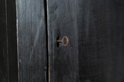 Ebonised English Pine Locker Cabinet