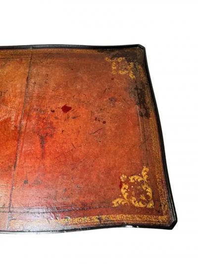 Ebonized Leather top Bureau Plat