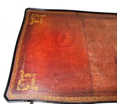 Ebonized Leather top Bureau Plat