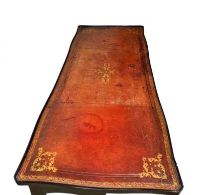 Ebonized Leather top Bureau Plat