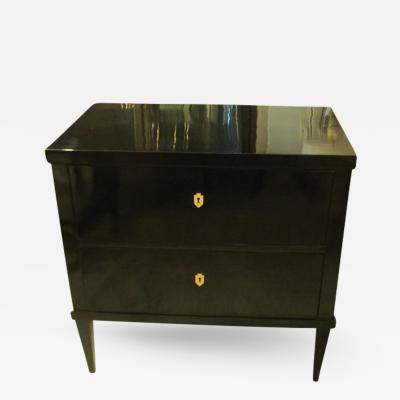 Ebonized Louis XVI Style Chest Commode on Tapered Legs