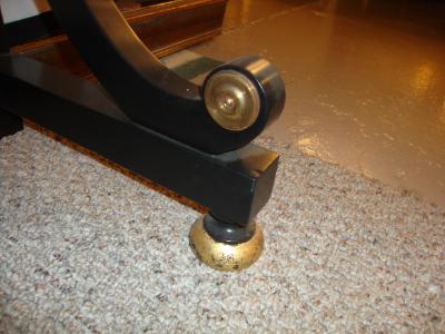 Ebonized Marble Top Server or Sofa Table Attributed to Jansen