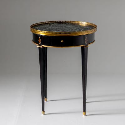 Ebonized Side Table with green Marble Top France 2nd Half 19th Century
