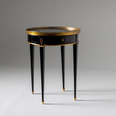 Ebonized Side Table with green Marble Top France 2nd Half 19th Century
