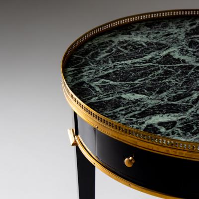 Ebonized Side Table with green Marble Top France 2nd Half 19th Century