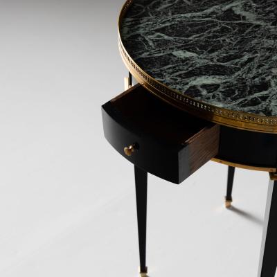 Ebonized Side Table with green Marble Top France 2nd Half 19th Century