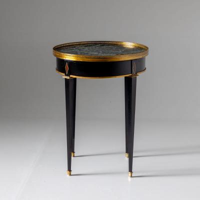 Ebonized Side Table with green Marble Top France 2nd Half 19th Century