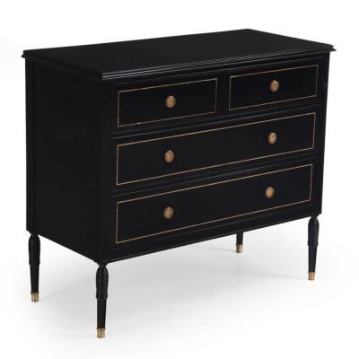 Ebonized chest in neoclassical style