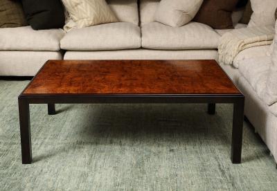 Ebonized frame coffee table