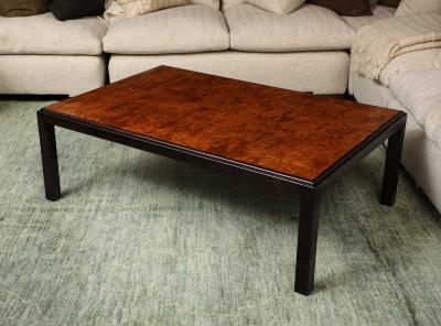 Ebonized frame coffee table
